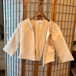 Elegant Cream Satin Jacket